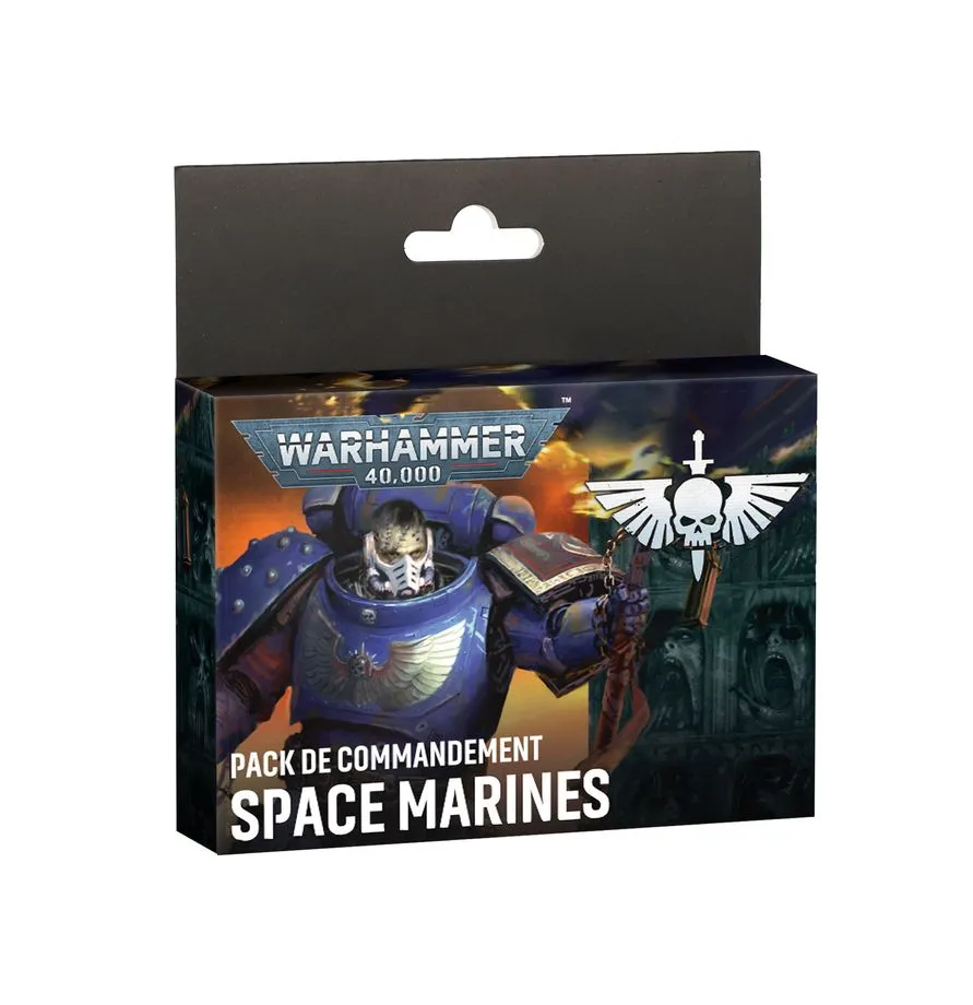 [5011921253876,48-02,4911910090,40K,Space Marines,Command pack] Deck de cartes VF V11 - Pack de commandement - Space Marines
