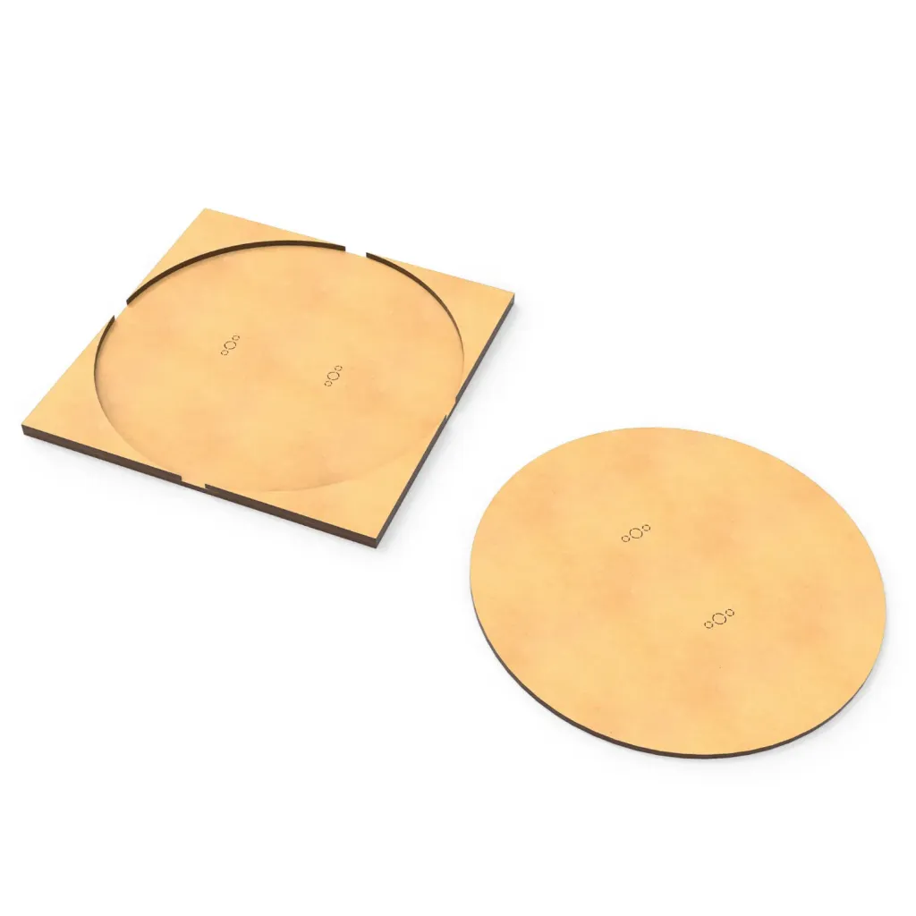 [8435646526126,13112,8435646526126ES] Socles - MDF - Rond/carré - 160mm - Adaptateur rond à carré (x1)
