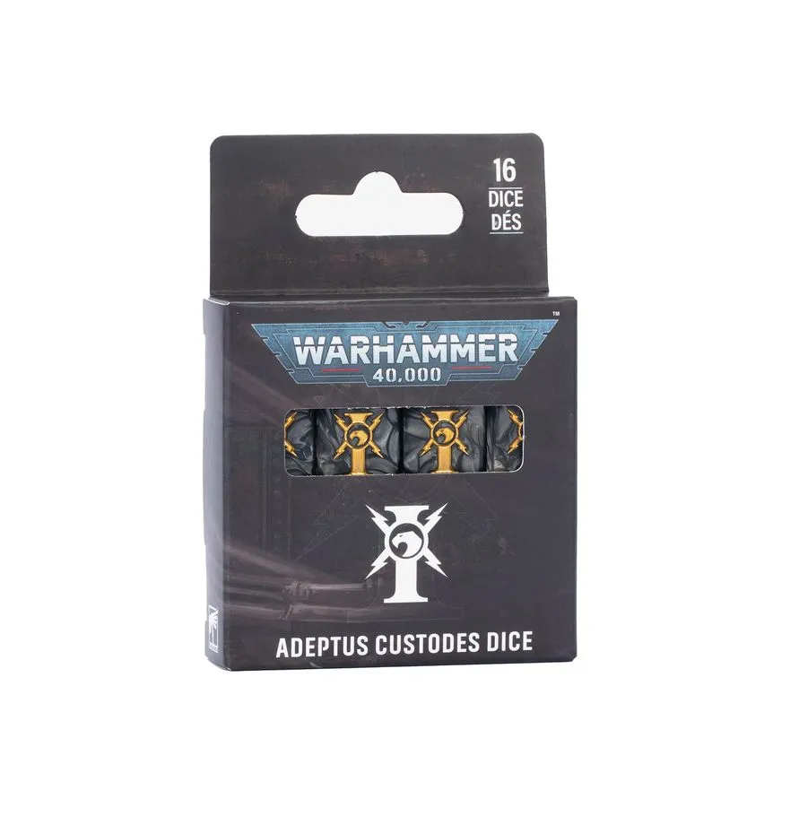[5011921286966,01-16,99220143001,Adeptus Custodes,Dice] Adeptus Custodes - Pack de d6