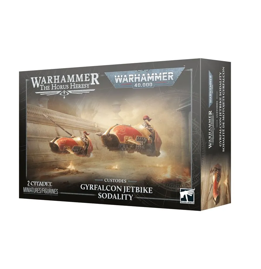 [5011921267880,77-03,99123043013,Adeptus Custodes,Gyrfalcon Jetbike Sodality] Sodalité de motojets Gyrfalcon