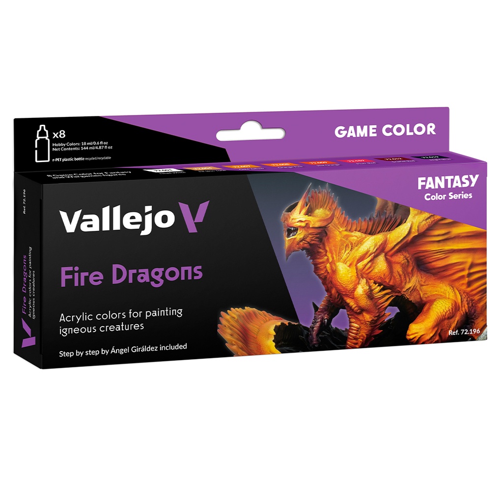 [8429551721967] Fantasy Color Series 8 FIRE DRAGONS